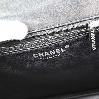 Chanel 2005-2006 Black Lambskin Top Handle Handbag