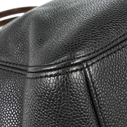 Chanel 2000-2001 Black Caviar Skin Tote Handbag