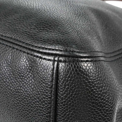 Chanel 2000-2001 Black Caviar Skin Tote Handbag