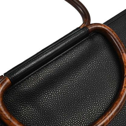 Chanel 2000-2001 Black Caviar Skin Tote Handbag