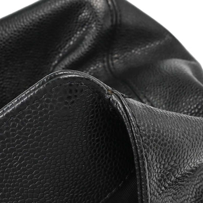 Chanel 2000-2001 Black Caviar Skin Tote Handbag