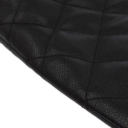 Chanel Black Caviar Skin Tote Chain Handbag