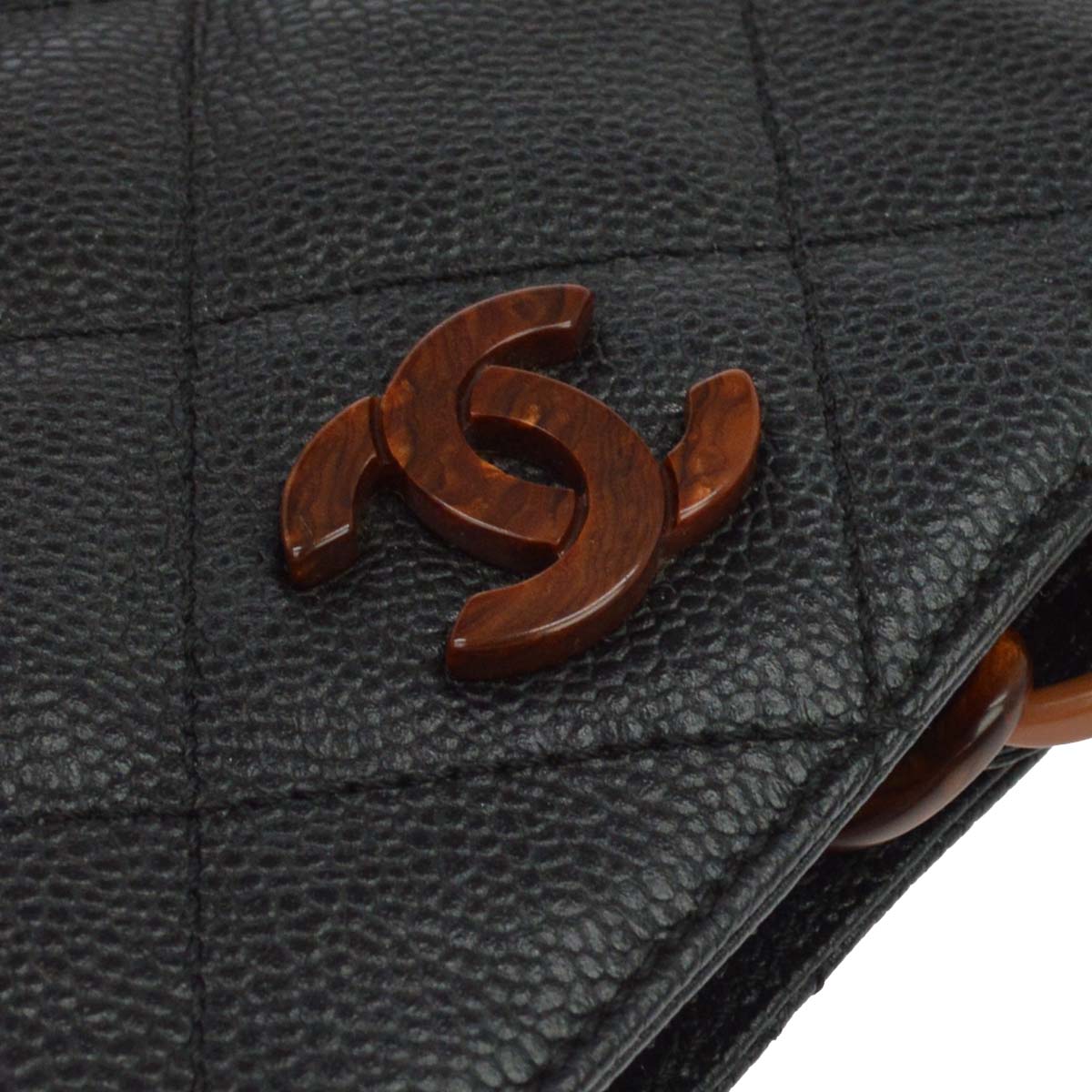 Chanel Black Caviar Skin Tote Chain Handbag
