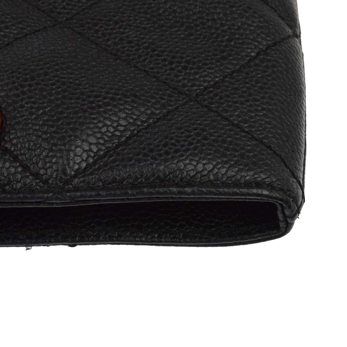 Chanel Black Caviar Skin Tote Chain Handbag