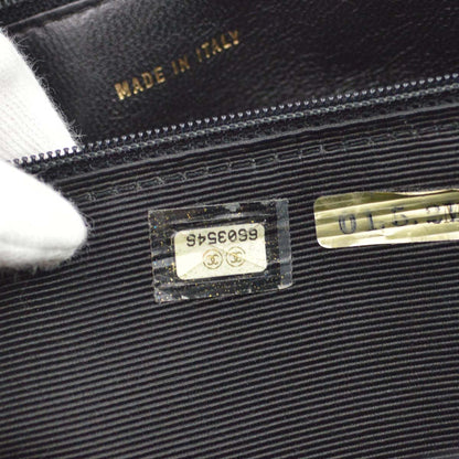 Chanel Black Caviar Skin Tote Chain Handbag