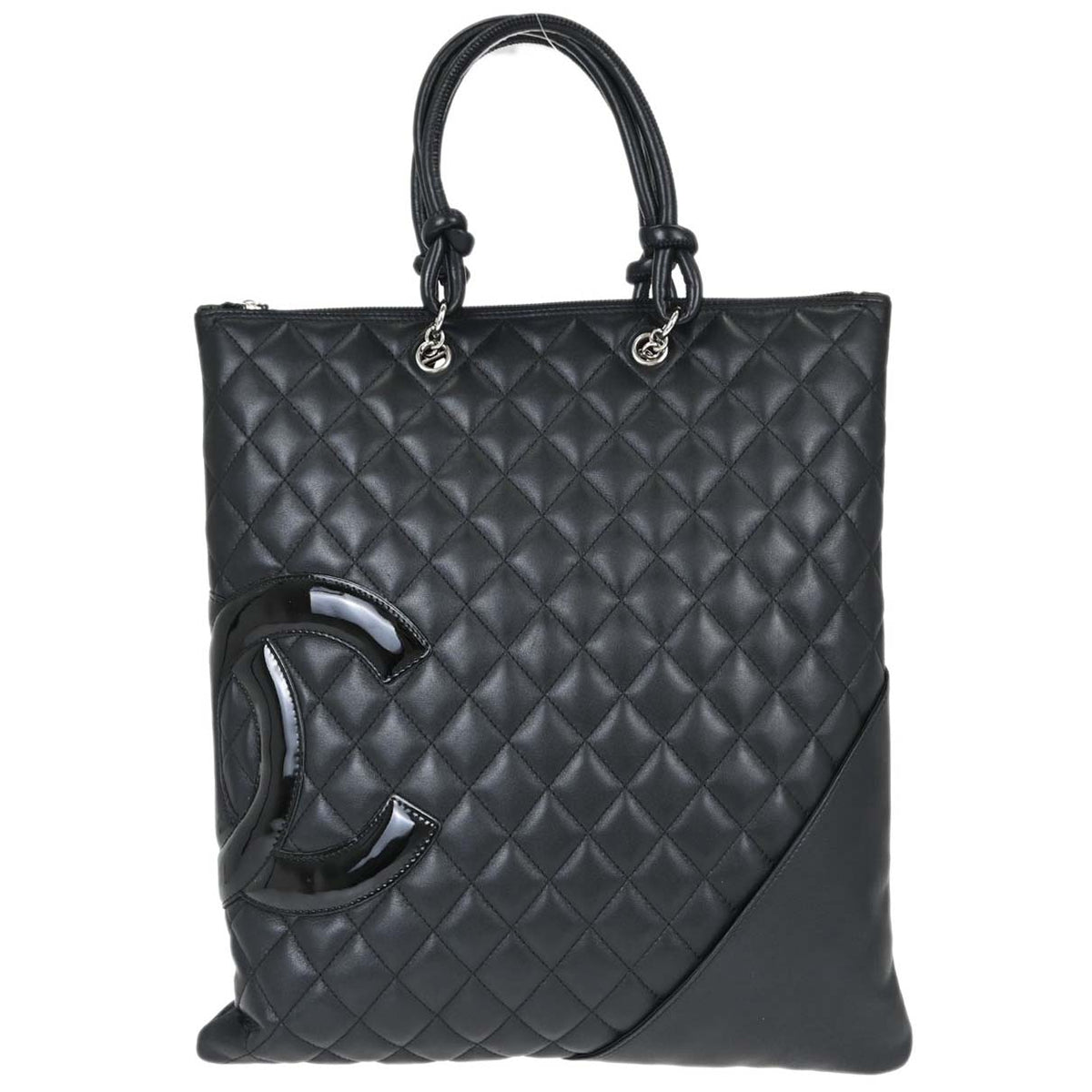 Chanel Black Calfskin Cambon Ligne Tote Handbag