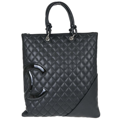 Chanel Black Calfskin Cambon Ligne Tote Handbag