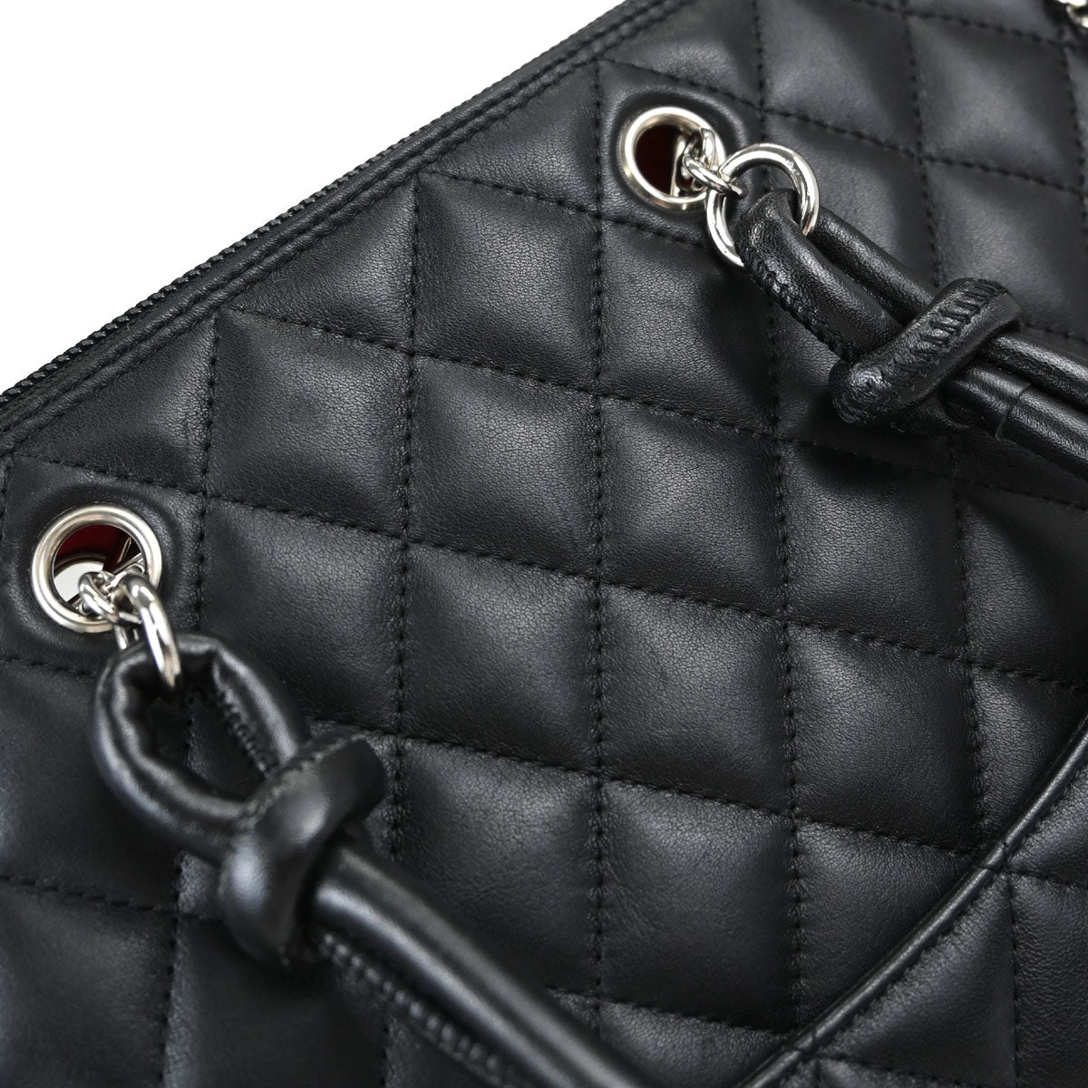 Chanel Black Calfskin Cambon Ligne Tote Handbag
