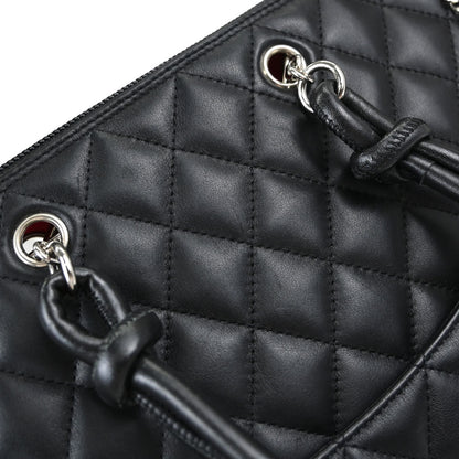 Chanel Black Calfskin Cambon Ligne Tote Handbag