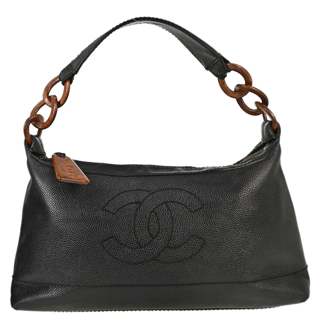 Chanel 2001-2003 Black Caviar Skin Handbag