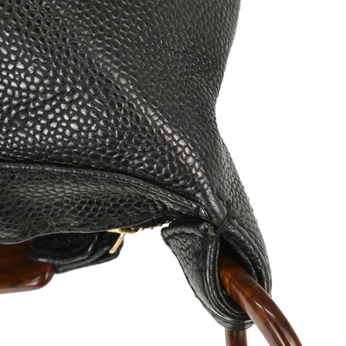 Chanel 2001-2003 Black Caviar Skin Handbag