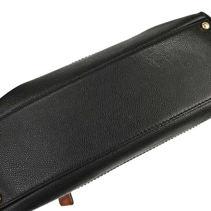 Chanel 2001-2003 Black Caviar Skin Handbag