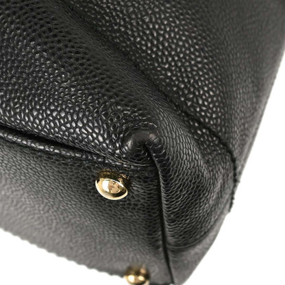 Chanel 2001-2003 Black Caviar Skin Handbag