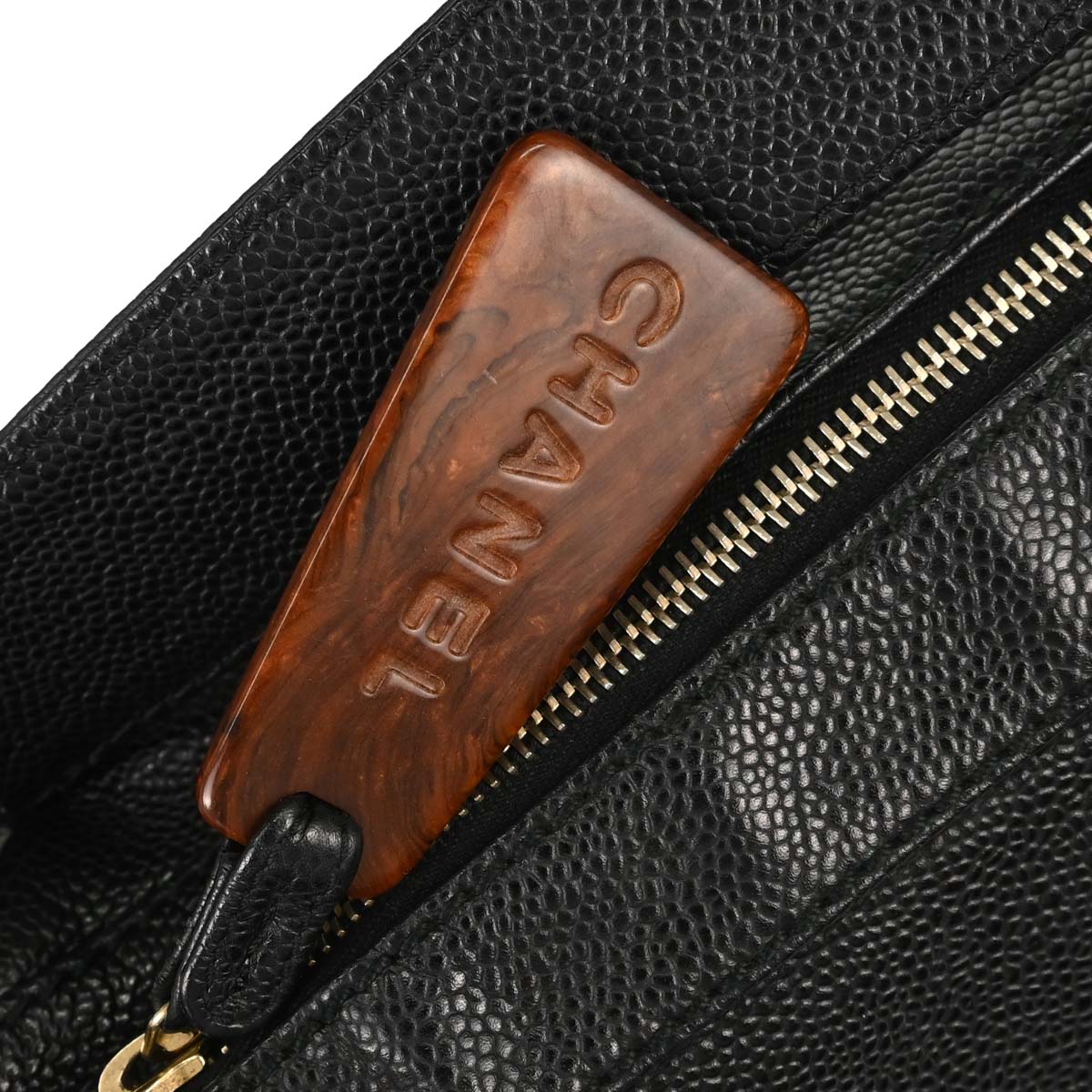 Chanel 2001-2003 Black Caviar Skin Handbag