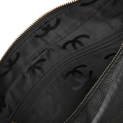 Chanel 2001-2003 Black Caviar Skin Handbag