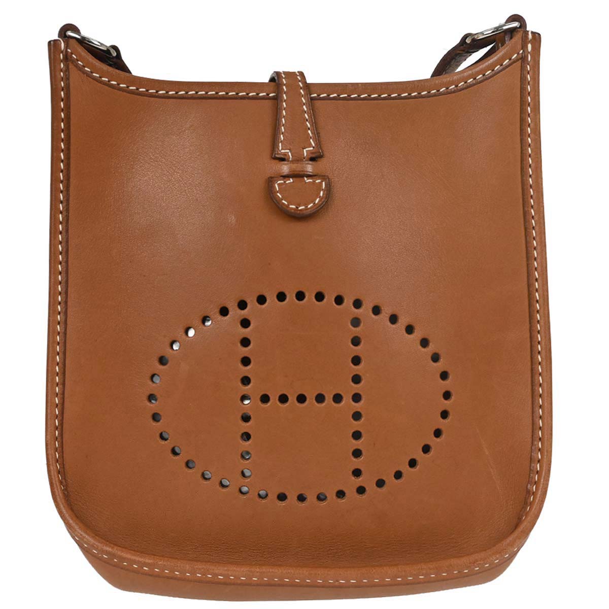 Hermes Fauve Barenia Evelyne TPM Shoulder Bag