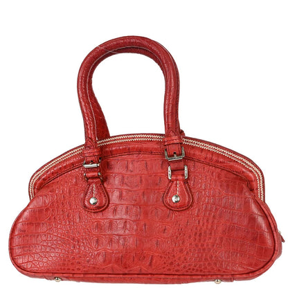 Christian Dior * Red Crocodile Detective Bag Handbag