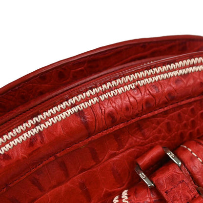 Christian Dior * Red Crocodile Detective Bag Handbag