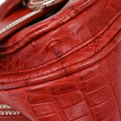 Christian Dior * Red Crocodile Detective Bag Handbag