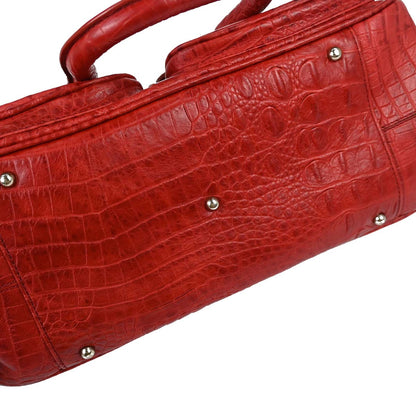 Christian Dior * Red Crocodile Detective Bag Handbag