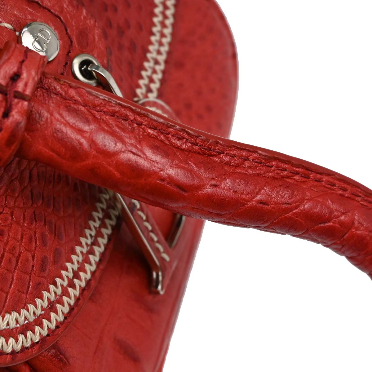 Christian Dior * Red Crocodile Detective Bag Handbag