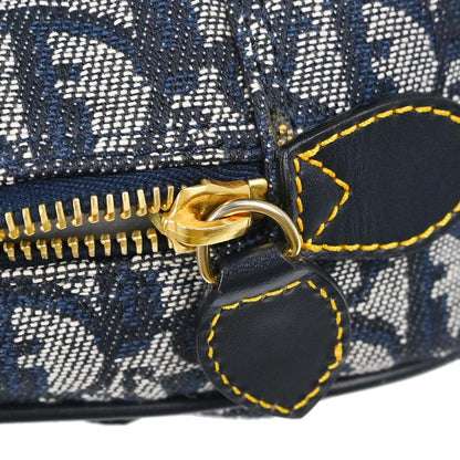 Christian Dior Navy Canvas Trotter Double Saddle Handbag