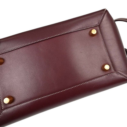 Celine Burgundy Belt Bag Mini 2way Shoulder Handbag