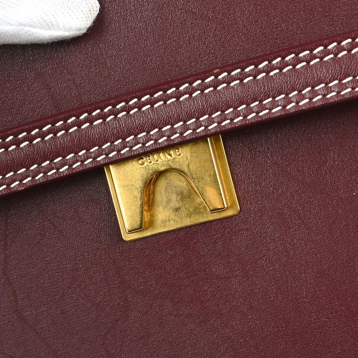 Celine Burgundy Belt Bag Mini 2way Shoulder Handbag