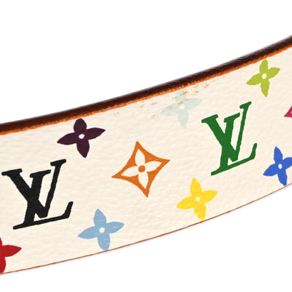 Louis Vuitton White Multicolor Ceinture Carre Belt #90/36 M9270U