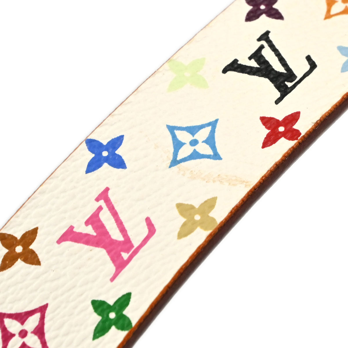 Louis Vuitton White Multicolor Ceinture Carre Belt #90/36 M9270U