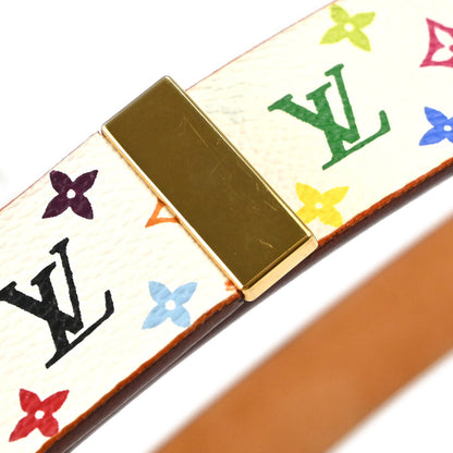 Louis Vuitton White Multicolor Ceinture Carre Belt #90/36 M9270U