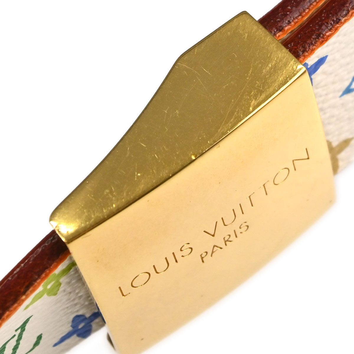 Louis Vuitton White Multicolor Ceinture Carre Belt #90/36 M9270U