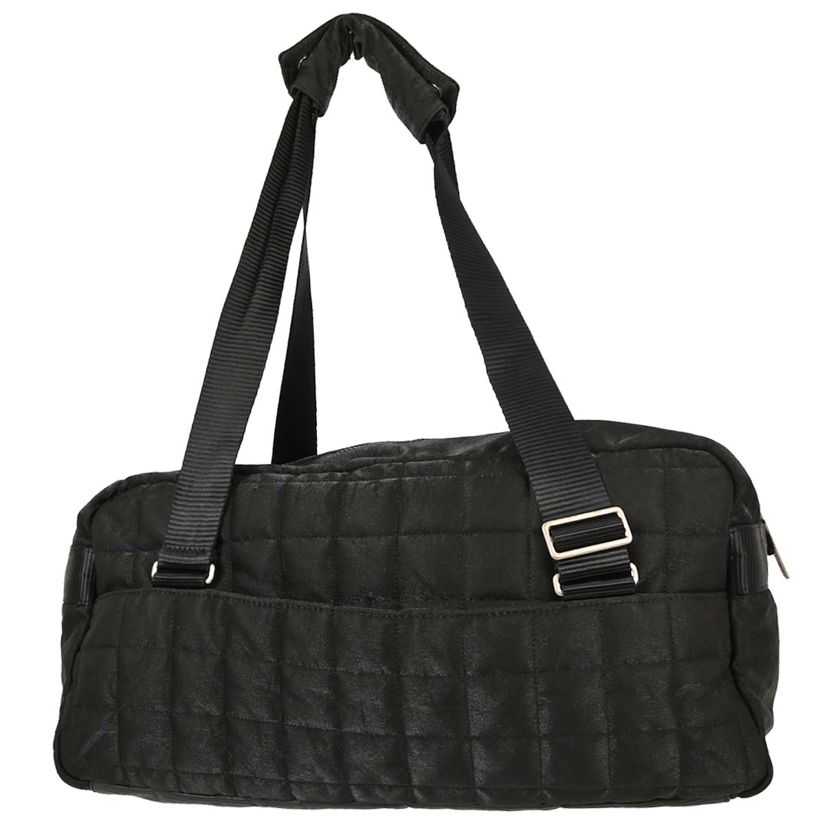 Chanel 2005-2006 Black Nylon Choco Bar Sport Line Duffle Handbag