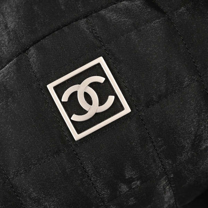 Chanel 2005-2006 Black Nylon Choco Bar Sport Line Duffle Handbag