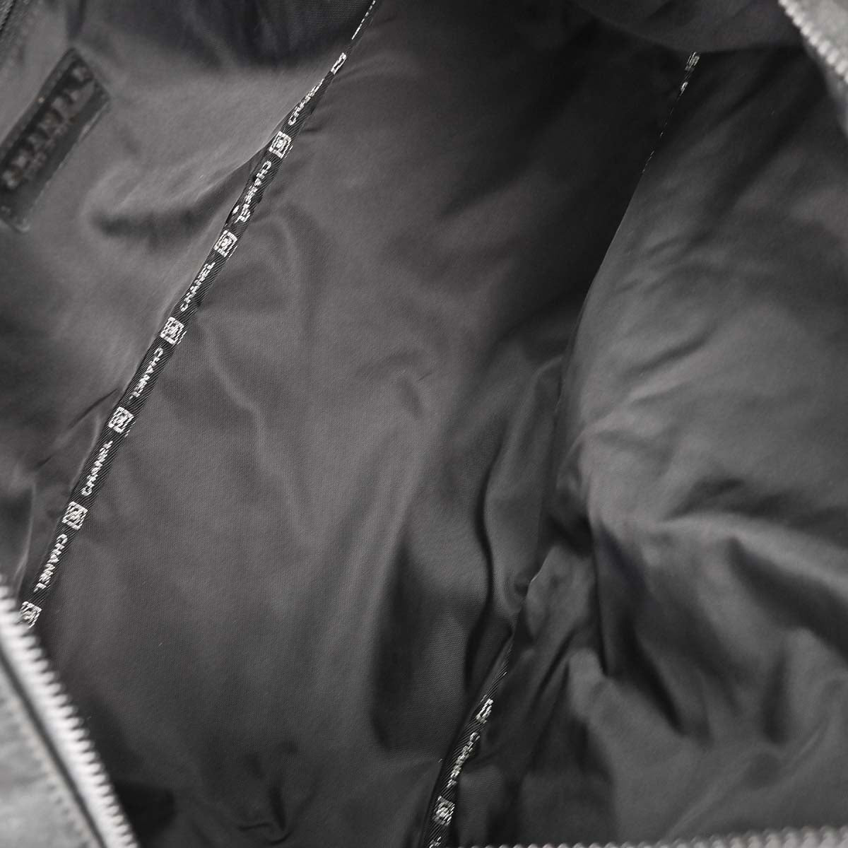 Chanel 2005-2006 Black Nylon Choco Bar Sport Line Duffle Handbag
