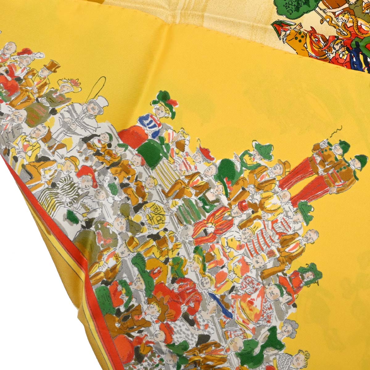 Hermes Scarf Carre 90 Cirque Molier Yellow Small Good