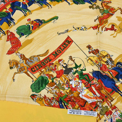 Hermes Scarf Carre 90 Cirque Molier Yellow Small Good