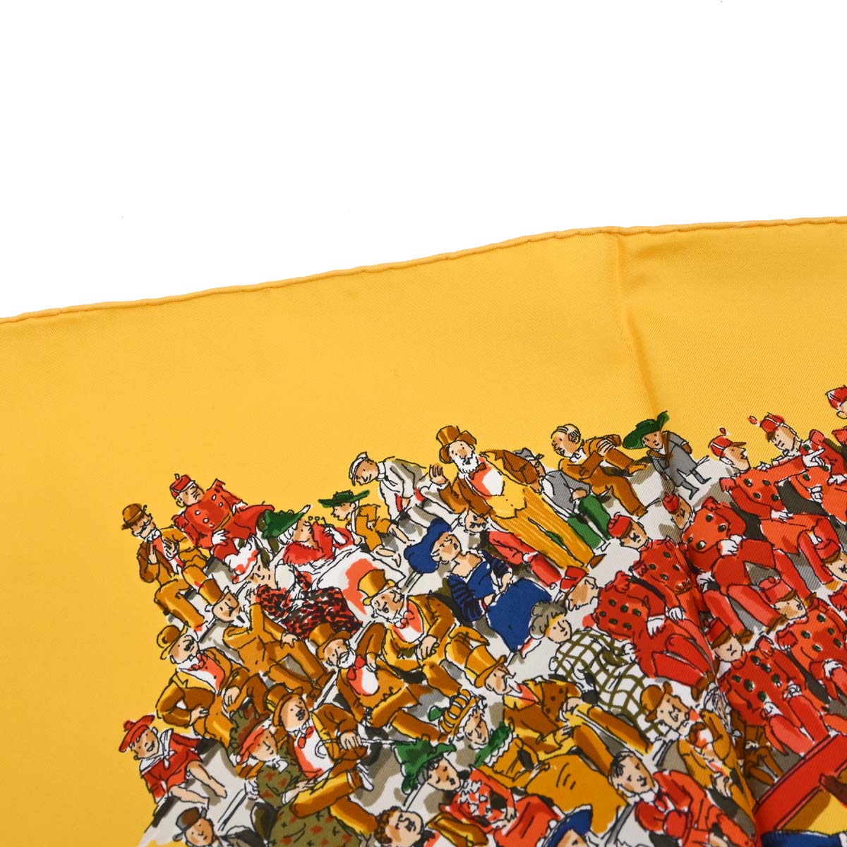 Hermes Scarf Carre 90 Cirque Molier Yellow Small Good