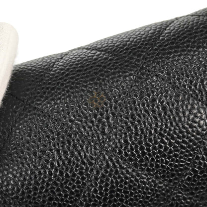 Chanel Black Caviar Skin Maxi Classic Double Flap Shoulder Bag