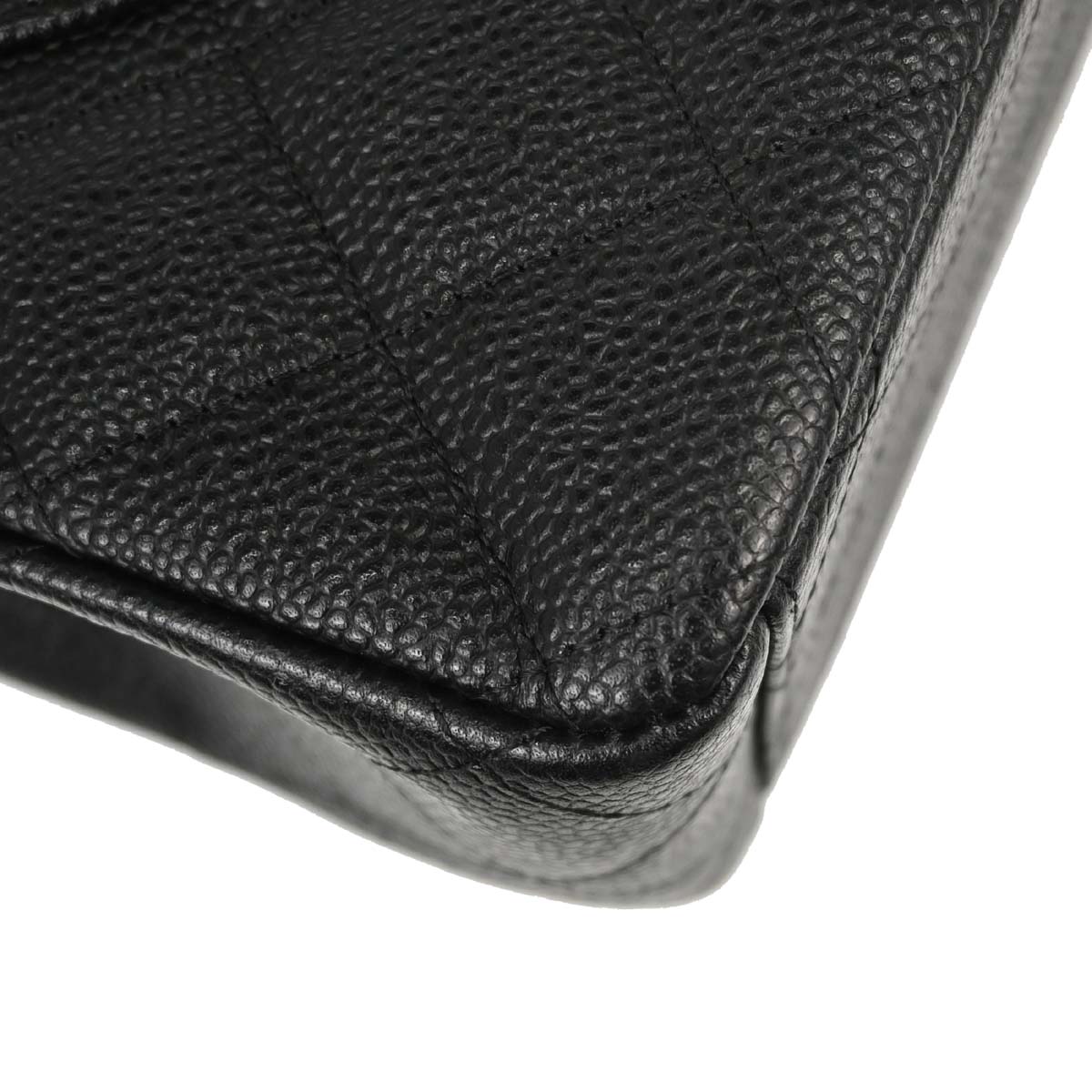 Chanel Black Caviar Skin Maxi Classic Double Flap Shoulder Bag