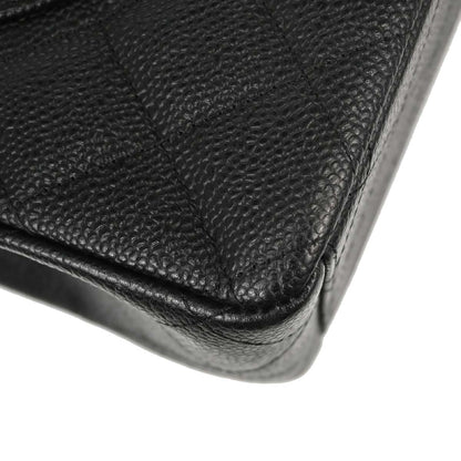 Chanel Black Caviar Skin Maxi Classic Double Flap Shoulder Bag