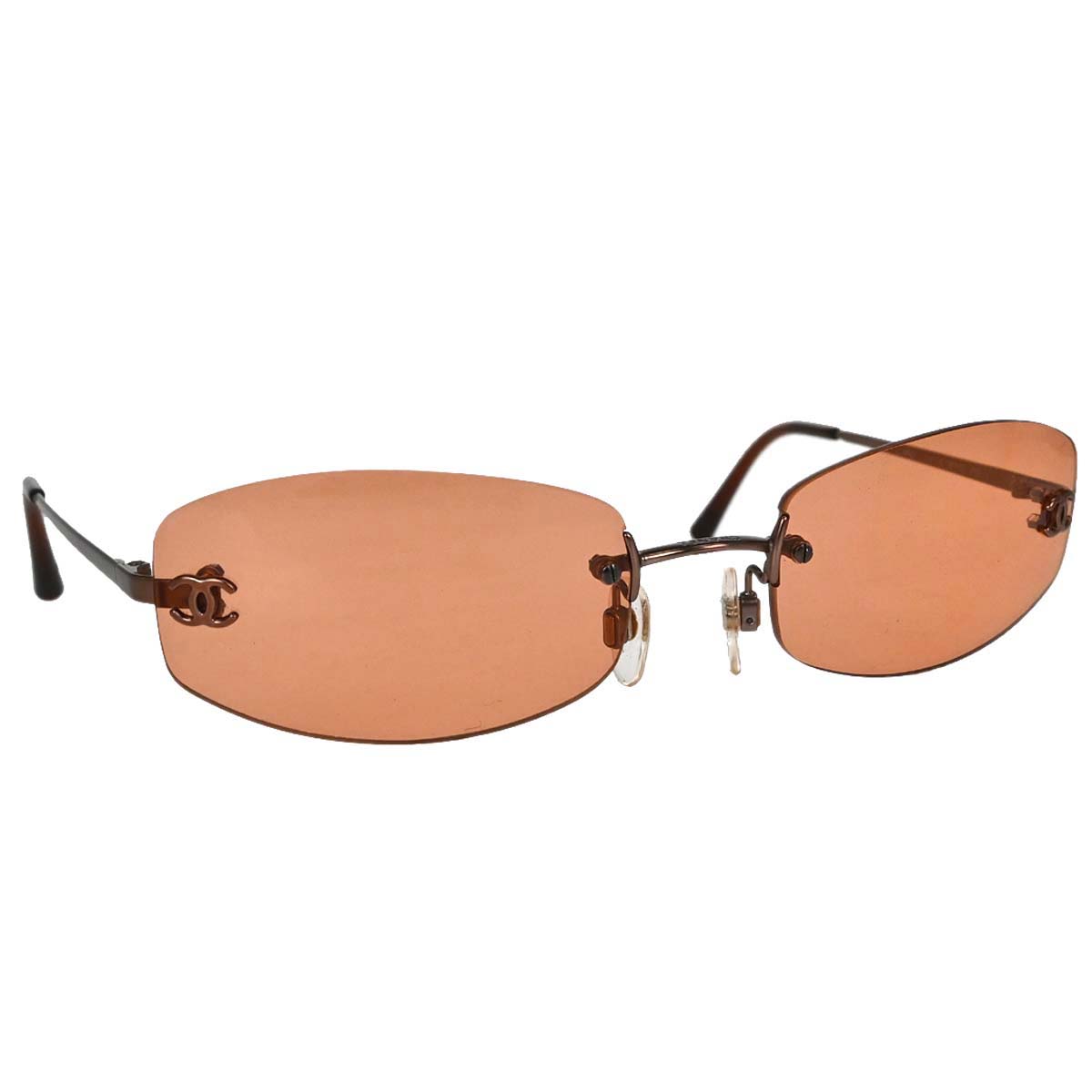 Chanel Sunglasses Eyewear Orange Small Good 54□19 130