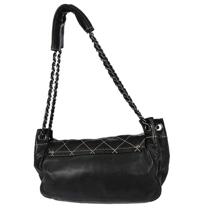 Chanel 2004-2005 Black Lambskin Wild Stitch Handbag