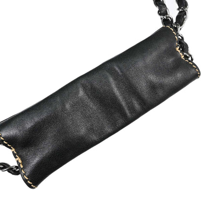 Chanel 2004-2005 Black Lambskin Wild Stitch Handbag