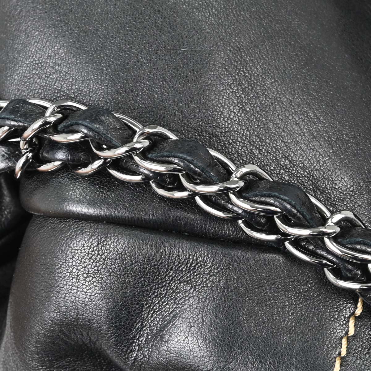 Chanel 2004-2005 Black Lambskin Wild Stitch Handbag