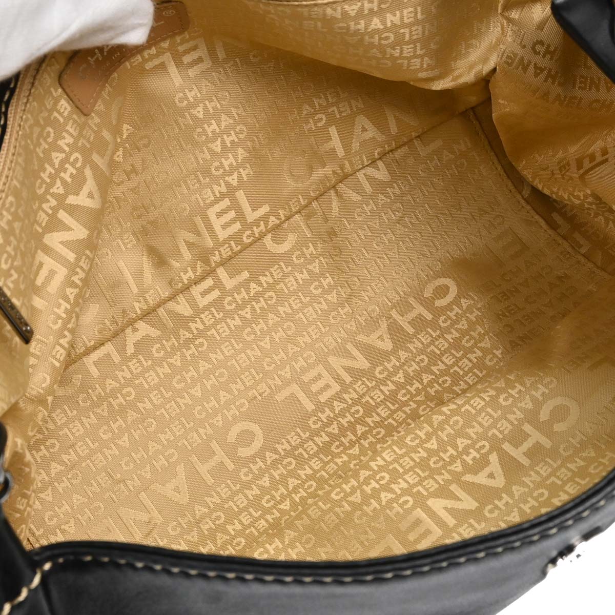 Chanel 2004-2005 Black Lambskin Wild Stitch Handbag