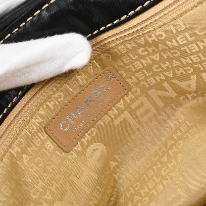 Chanel 2004-2005 Black Lambskin Wild Stitch Handbag