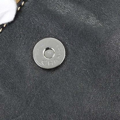 Chanel 2004-2005 Black Lambskin Wild Stitch Handbag