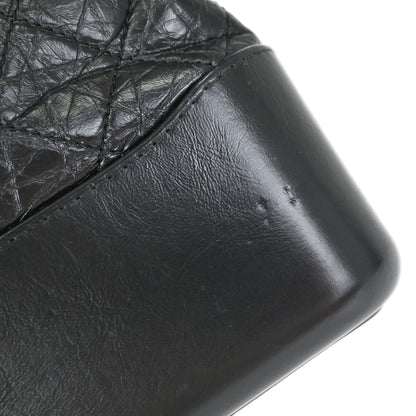 Chanel Black Calfskin Lambskin Medium Gabrielle Shoulder Bag