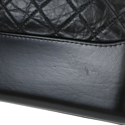 Chanel Black Calfskin Lambskin Medium Gabrielle Shoulder Bag